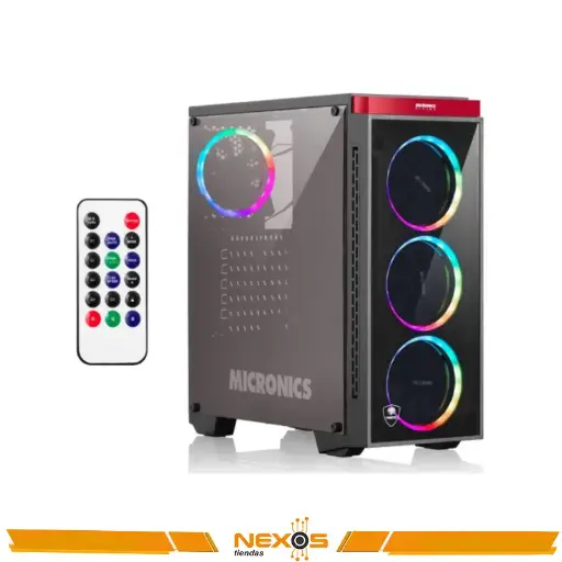 [111111428] CASE MICRONICS DIVINE FNT 8011 FANATIC RGB + CONTROL REMOTO DE RGB