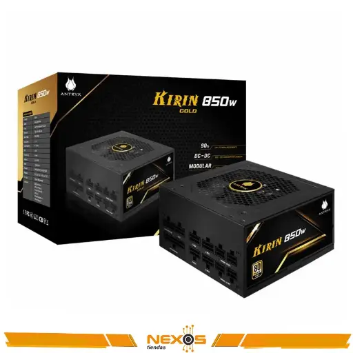 [11111111246] FUENTE DE PODER ANTRYX 850W KIRIN MODULAR / 80 PLUS / GOLD