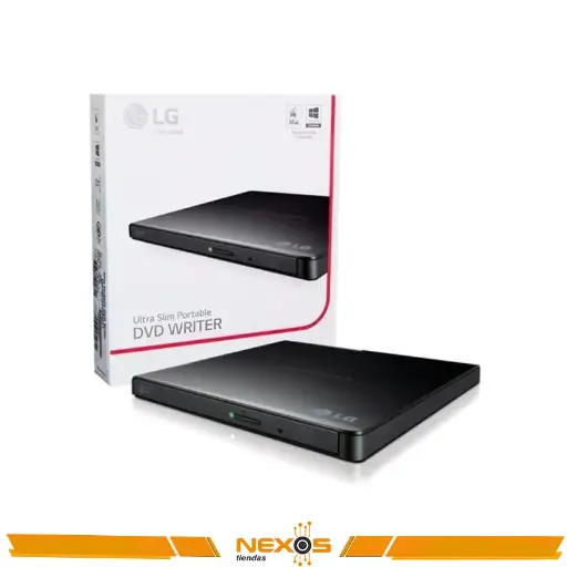[111151784] LECTORA DE DVD EXTERNO LG GP65NB60 ULTRA SLIM PORTABLE DVD-RW NEGRO USB 2.0