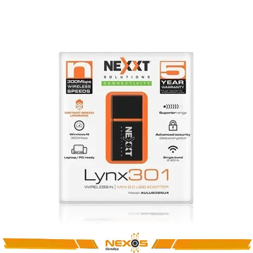 [111151682] ADAPTADOR WIFI USB NEXXT LYNX 301 300 MBPS