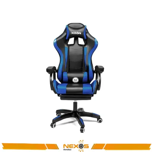 [111151873] SILLA GAMER XION RGB ERGONÓMICA RAVEN, COLOR NEGRO CON AZUL