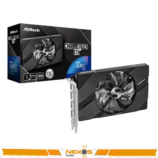 [111151882] TARJETA DE VIDEO ASROCK INTEL ARC A380 CHALLENGER OC , 6GB, DDR6