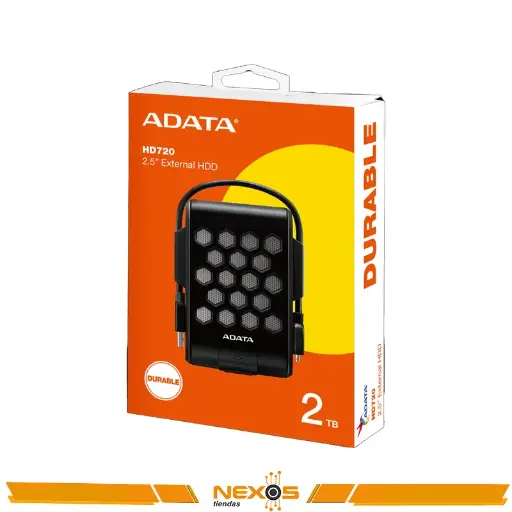[1111111254] DISCO DURO EXTERNO ADATA ANTIGOLPES HD720, 2TB NEGRO, GRADO MILITAR, ANTI POLVO , AGUA