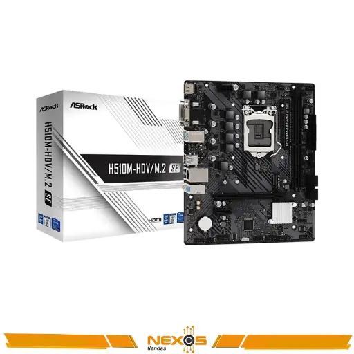 [111111267] PLACA MADRE ASROCK H510M-HDV/M.2 CHIPSET INTEL H470, LGA1200, MATX