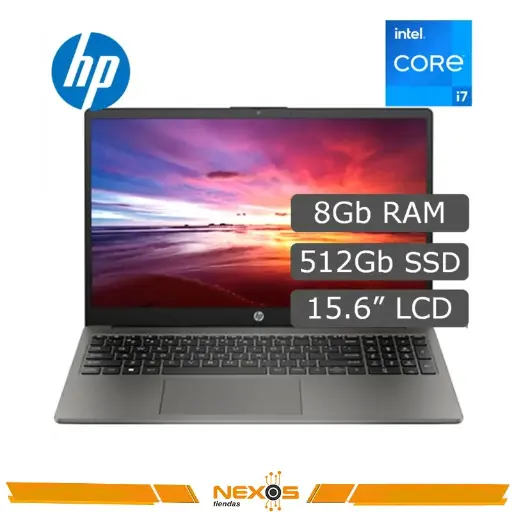 [1111111984] LAPTOP HP 250 G10, CORE I7-1355U 5.00GHZ, RAM 8GB DDR4-3200, SSD 512GB M.2 NVME, 15.6” LCD LED HD