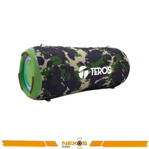 [1111111514] PARLANTE TEROS TE-6046 COLOR VERDE MILITAR CAMUFLADO, 40 WATTS, BLUETOOTH