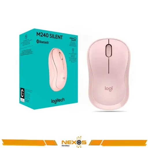 [1111111603] MOUSE LOGITECH M240 SILENT BLUETOOTH ROSADO