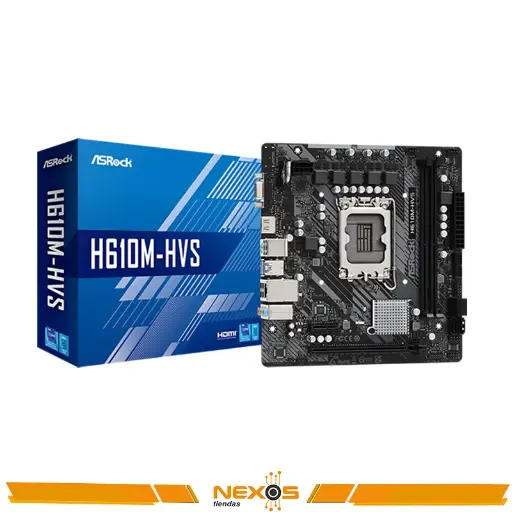 [1111111612] PLACA MADRE ASROCK H610M-HVS CHIPSET INTEL H610, LGA1700, DDR4, MATX