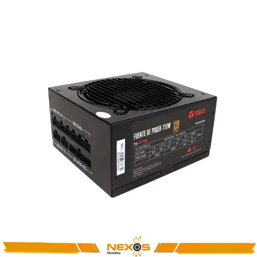 [1111111623] FUENTE DE PODER TEROS TE-7175N , ATX, 750W, 80 Plus Gold, 100V-240VAC, CERTIFICADA