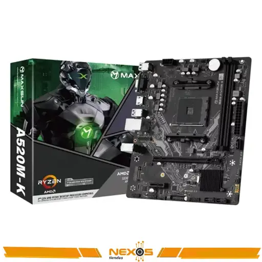 [11111111653] PLACA MADRE MAXSUN A520M-K, CHIPSET AMD A520, SOCKET AMD AM4, MATX