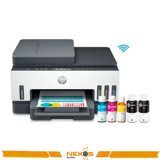IMPRESORA HP SMART TANK 750 MULTIFUNCIONAL IMPRIME COPIA ESCANEA WIFI -ADF DUPLEX NEGRO Y COLORES 