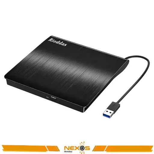 [1111111738] LECTORA DE DVD EXTERNO RIODDAS CD/DVD EXTERNO, USB 3.0 PORTÁTIL UNIDAD CD/DVD +/- RW SLIM GRABADORA DVD/CD 
