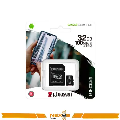 MEMORIA MICROSD KINGSTON CANVAS SELECT 32GB CON ADAPTADOR SD