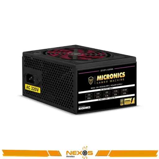 FUENTE DE PODER MICRONICS MIC P80B-500W 80PLUS ATX BRONZE PPFC