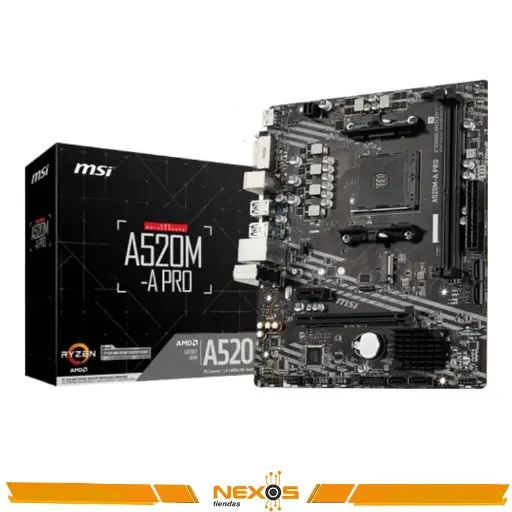 [11111111794] PLACA MADRE MSI A520M-A PRO, Chipset AMD A520, Socket AMD AM4, mATX 