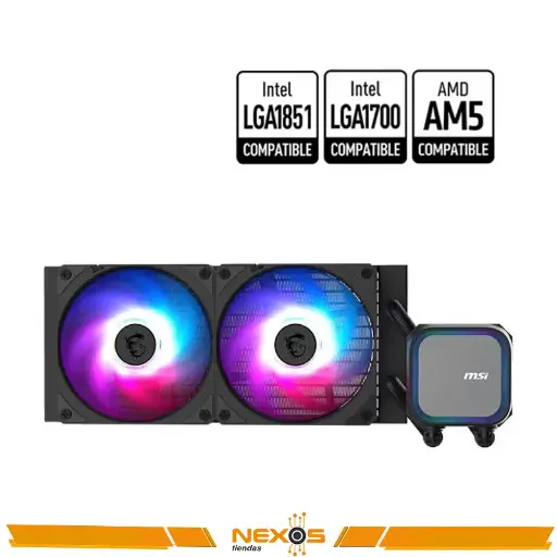 [1111111800] COOLER PARA PC MSI MAG CORELIQUID A13 240 2 VENTILADORES ENFRIAMIENTO LIQUIDO