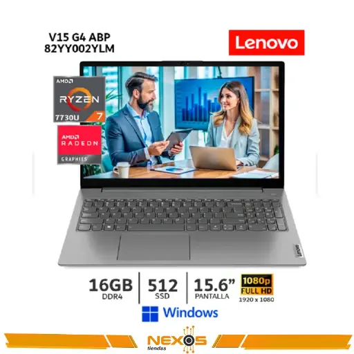 [1111111906] LAPTOP LENOVO V15 G4 ABP, RYZEN 7 7730U 2.0/4.5GHZ, 16GB DDR4-3200 MHz SSD 512GB NVMe, AMD RadeonGraphics 15,6" FHD(1920X1080)