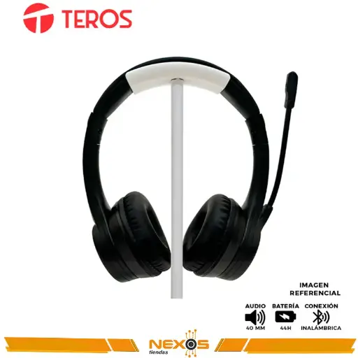 [1111111912] AUDÍFONO INALÁMBRICO TEROS TE-8035N (HEADSET), NEGRO