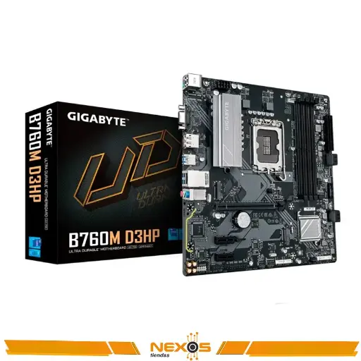[1111111913] PLACA MADRE GIGABYTE B760M D3HP, CHIPSET INTEL B760, LGA1700, MICRO ATX