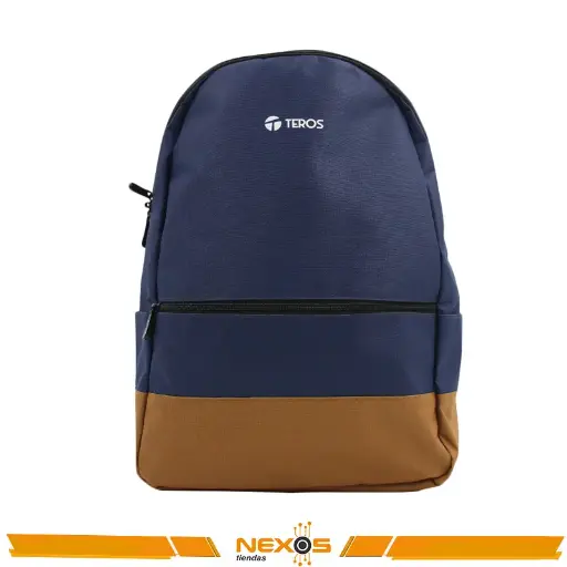 [1111111821] MOCHILA TEROS TE-ACS9019, POLIESTER, SOPORTA NOTEBOOKS DE HASTA 15.6", AZUL + MARRON