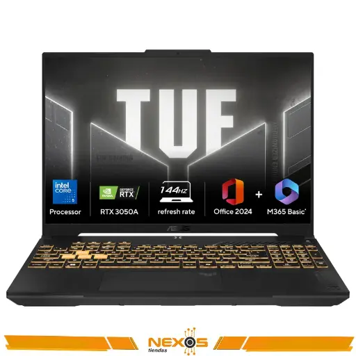[1111111826] LAPTOP ASUS TUF F16 FX607VJ-RL016 INTEL CORE 5 210H ,8GB DDR4-3200MHz, SSD 512GB, RTX 3050 6GB,16″ FHD (1920 x 1080), 144Hz 