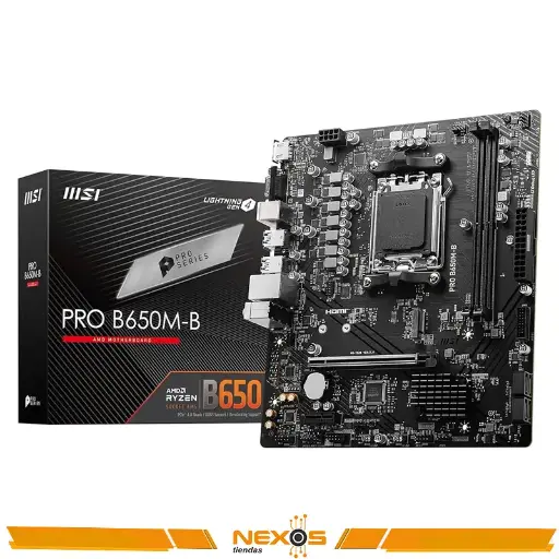 [1111111833] PLACA MADRE MSI PRO B650M-B, Chipset AMD B650, Socket AMD AM5, mATX 